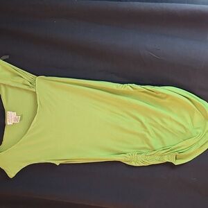 M.S.S.P brand women's green Viscose bunch detail long blouse size S